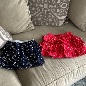 Starry Night and Polka Dot Kids Skirt Set